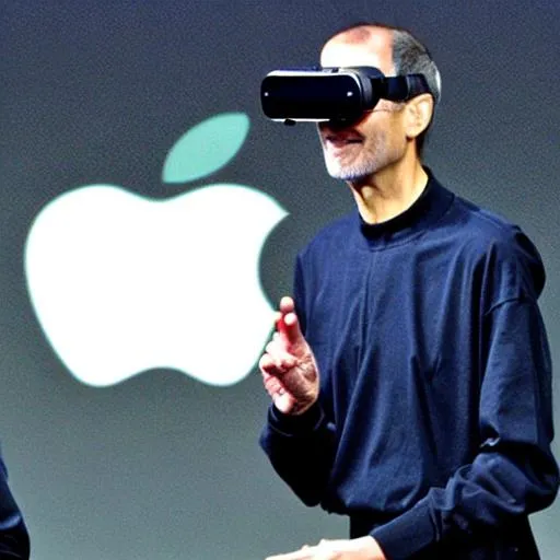 Prompt: Steve Jobs virtual reality