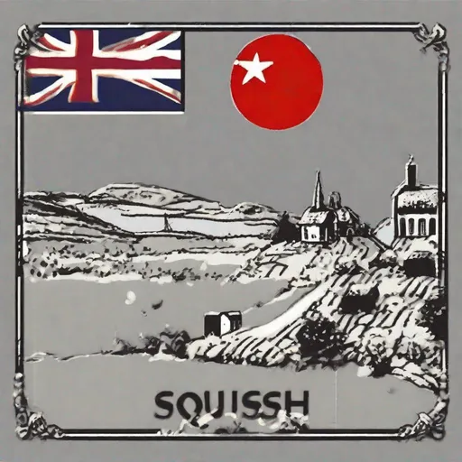 Prompt: The flag of the village of Squish-on-Mons