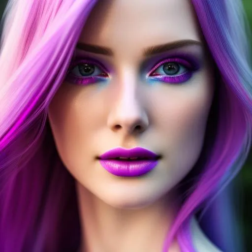 Prompt: HDR, UHD, 64k, best quality, pale skin, unrealistically, multicolored hair,  UHD, hd , 64k, , hyper realism, Very detailed, full body, hyper realism, Very detailed, female anime, slender body, in hyperrealistic detail, rainbow hair, facial closeup, heavy makeup