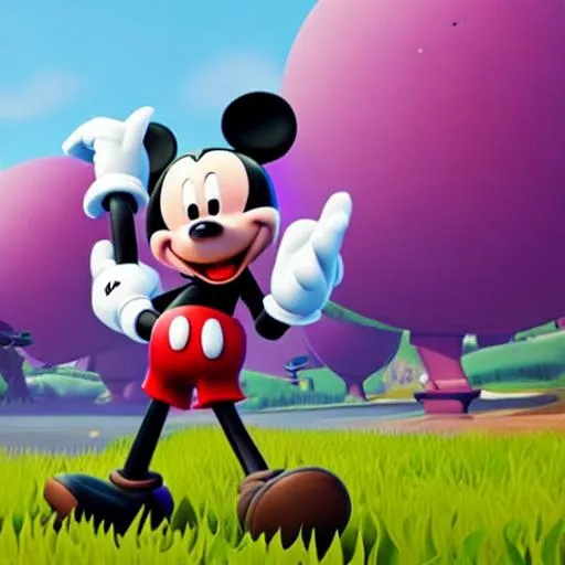 Prompt: mickey mouse in fortnite

