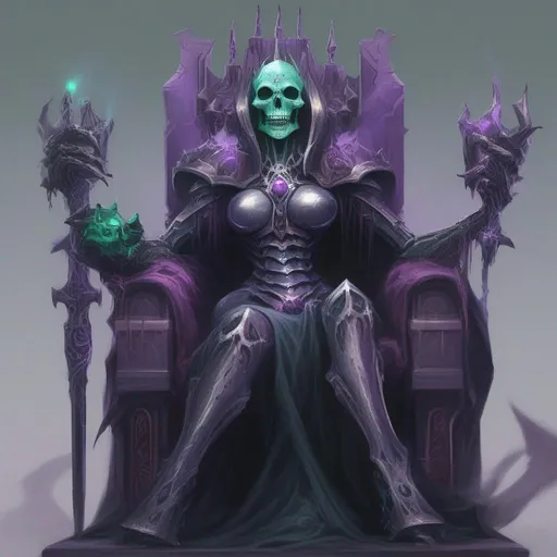 Prompt: techno lich queen
