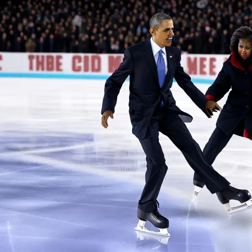 Prompt: obama on ice