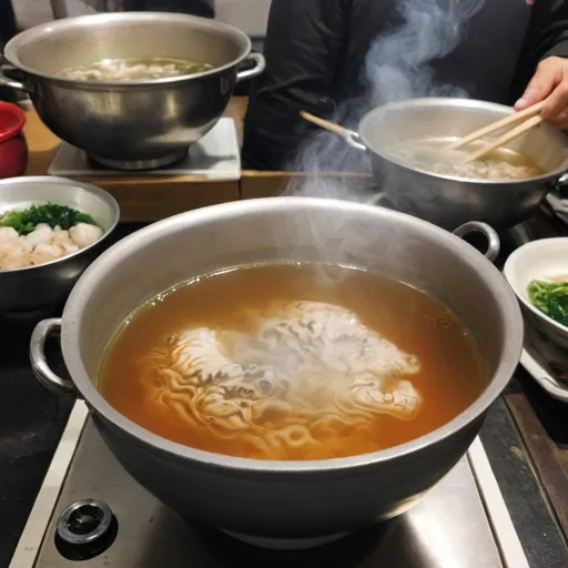 Prompt: boiling tiger soup