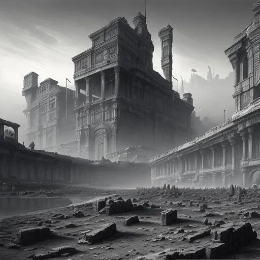 Prompt: monochrome, beksinski, hr geiger, gladiator match, scifi futuristic arena, stadium, club beating
