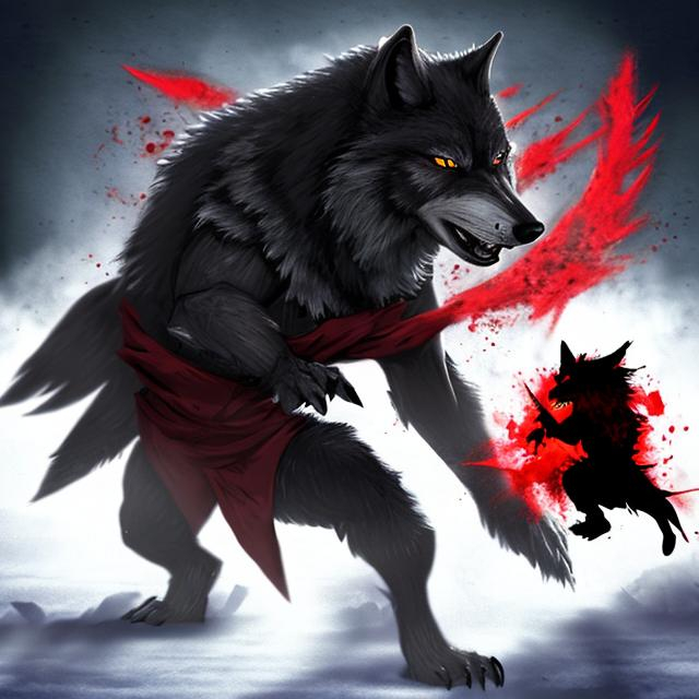 Blood Fire Wolf Ninja Aron - Illustrations ART street