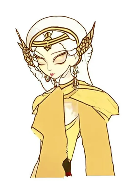 Prompt: 
Jexis Jaherzuir (also known as The Burned Empress) was the daughter of Jaher and ruler of the Jexisian Empire, the successor of Jaher's Phoenix Empire. Known for her meteoric rise to power, Jexis managed to unify Bulwar after her father's Empire collapsed, and at the height of her power, ruled nearly half of Cannor.

she is also a cute little girl. She is a sun elf just like her father Jaeral.


