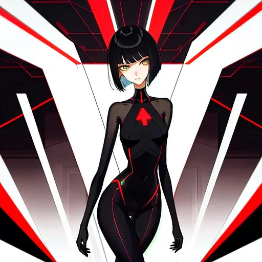 Prompt: a lonely AI girl, very tall, thick thighs, wide hips, long legs, slender waist, big beautiful symmetrical eyes, intriguingly beautiful face, aloof expression, bob haircut with bangs, Liminal art style, 12K resolution, hyper quality, hyper-detailed, depth of field