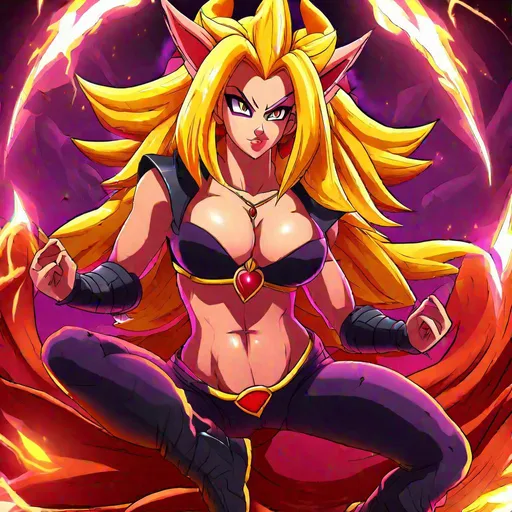 Prompt: succubus super sayan 