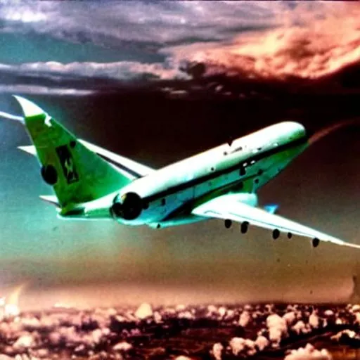 Prompt: nuke apocalypse in war with Marilyn Monroe's vintage retro style footage with green gooey robotic features