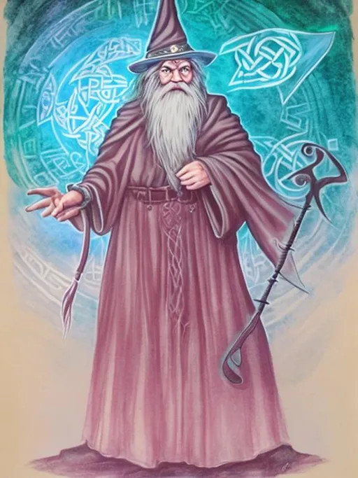 Prompt: Wizard, Celtic, cryptic