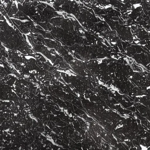 Prompt: black granite with thin white veins
