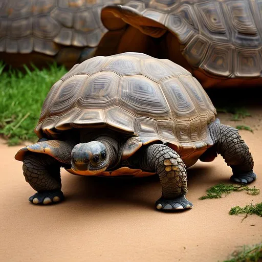 Prompt: . tortoises have stumpy elephant feet 



