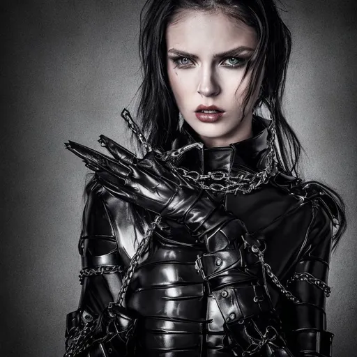 Prompt: master, lord, dark, fantasy, leather, knight, throne, fetish, latex,  mistress, dungeon, chains, latex,, pvc