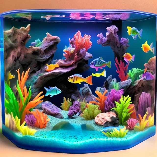 Lisa frank style aquarium diorama