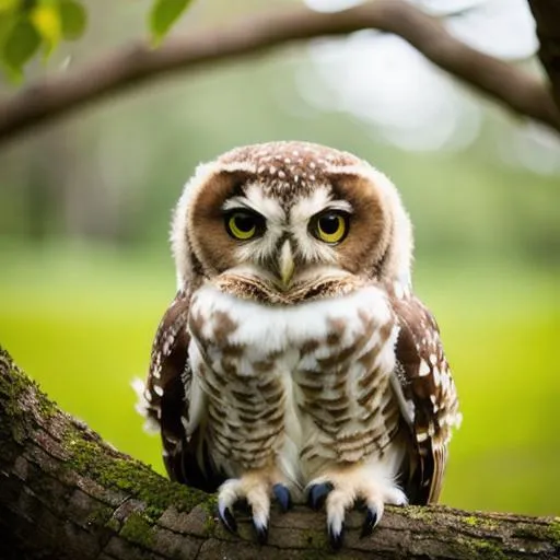 Prompt: Portrait of baby owls
