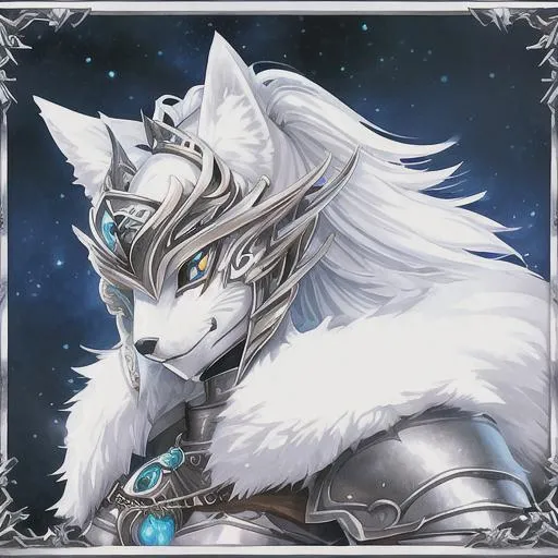 Prompt: arctic fox woman wearing armor, fursona, furry art, anthro, detailed armor, detailed fur, anime key visual, portrait, makoto shinkai