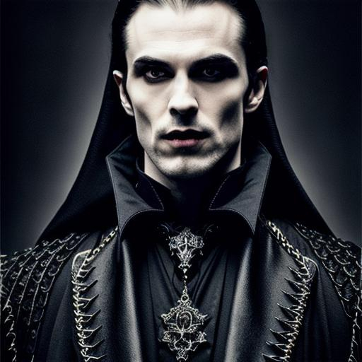a Photorealistic portrait of a vampire lord, grim -... | OpenArt