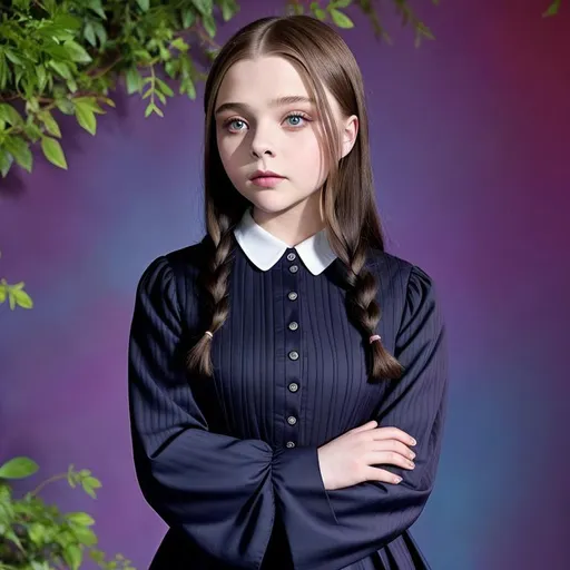 Prompt:  wednesday addams bbw  Chloë Grace Moretz