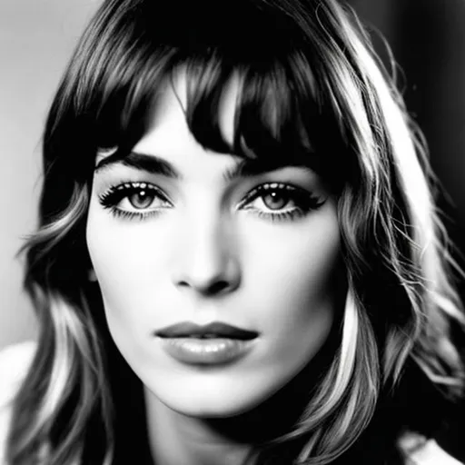 Prompt: Young Jane Birkin as Madonna