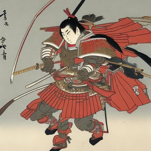 Prompt: A samurai named Shimazu yoshihira
