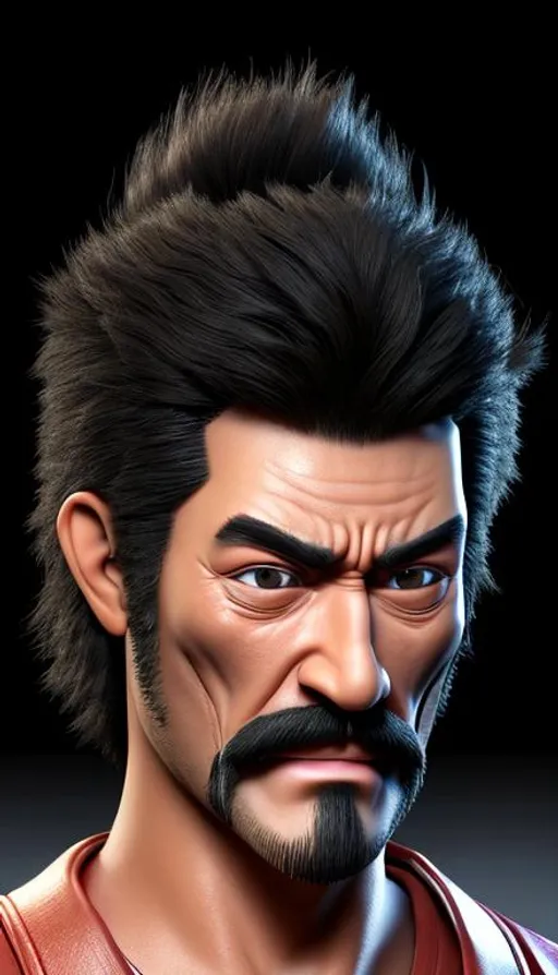 Prompt: a close up of a man with a mustache and beard, High detail sharp face, Highly detailed head, with very detailed face, Highly detailed realistic face, Extremely high detailed face, Highly detailed facial features, High detail iconic character, High face detail, detailed realistic face, highly detailed face, high detailed face, highly detailed facial features, samurai with afro