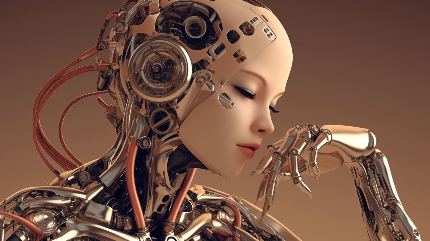 Prompt: electro swing female android robot --ar 16:9 --sref https://s.mj.run/xuvp0YPcADY --niji 6