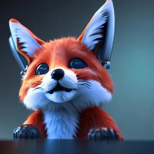 Prompt: 3d cute fox with headphones, realistic 8k UHD, atmospheric volumetric lighting, octaine render, cinematic, very detailed