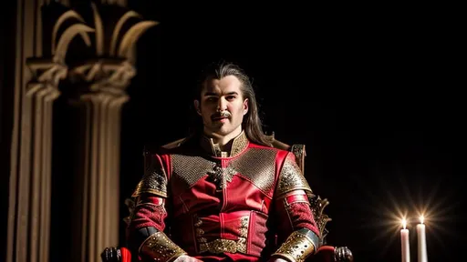 Prompt: {{{(Evil Male Vampire)!!!, sitting on a throne, in a castle, Drinking Blood, Knights at the ready}}}, Professional photography, bokeh, Nighttime lighting, canon lens, shot on dslr 64 megapixels sharp focus, photorealistic, Intricately Designed, Hyperrealistic, Ultra Detail, Male, Sinister, Savage, Bloody, Violent, Midnight, Fangs