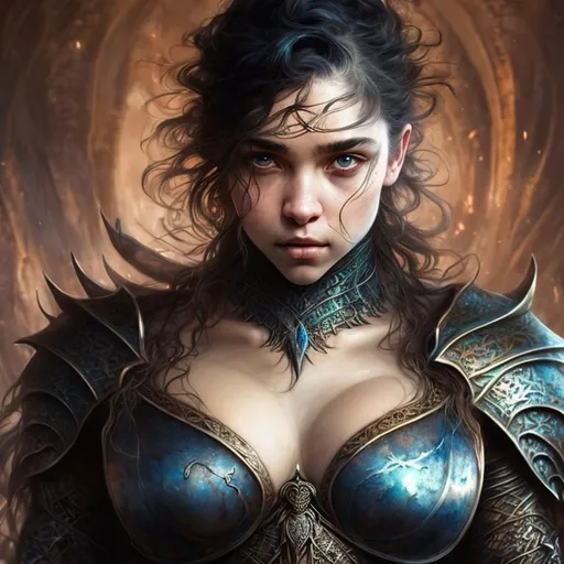Prompt: Daughter of Daenerys Stormborn and Khal Drogo, dragon armor, castle background, big eyes, bright face , long muscular legs barefoot in sand , {Hyper Detailed Gorgeous dark haired brown woman wearing bikini armor} ((( Hourglass figure, Carne Griffiths, Michael Garmash, Frank Frazetta, Castle Background, Jean Baptiste Monge, Victo Ngai, Detailed, Vibrant, Sharp Focus, Character Design, Wlop, Artgerm, Kuvshinov, Character Design, Unreal Engine , Pixar, Shiny Aura, TXAA, 32k, Fanbox, Highly Detailed, Dynamic Pose, Perfect Composition, Warm Dreamy Tones, Smooth, Sharp Focus )))