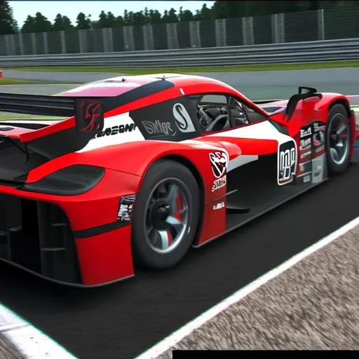 Prompt: A sim racing thumbnail for youtube. Game is assetto corsa