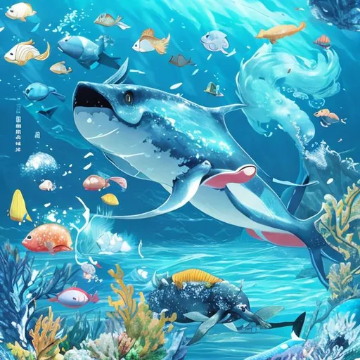Prompt: 海洋生物


