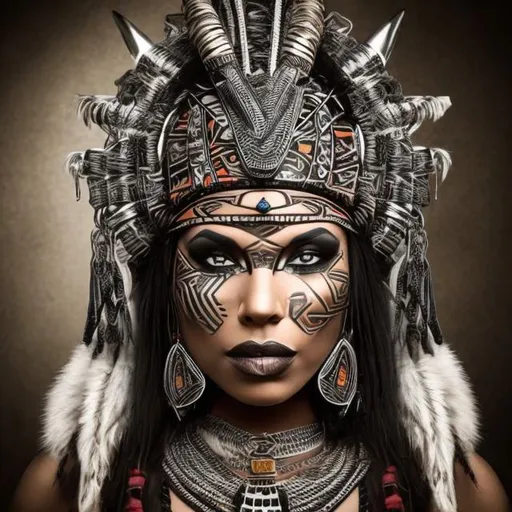 Prompt: Tribal queen 