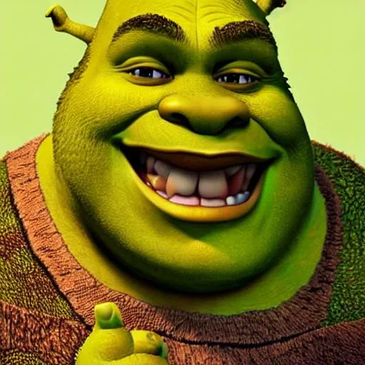 Mega high detail of shrek as a chad | OpenArt