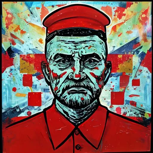 Prompt: abstract art about communism