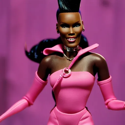 Prompt: Grace jones as Barbie
