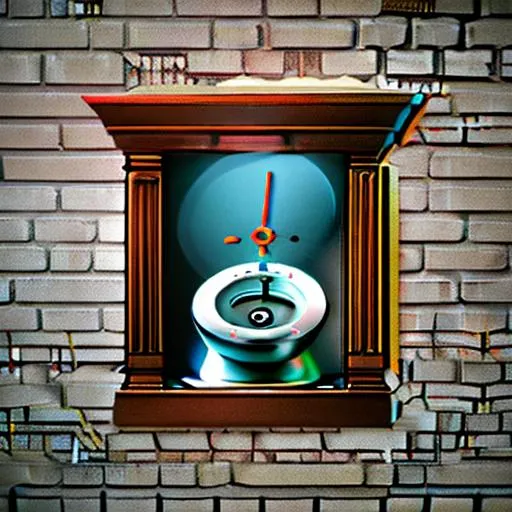 Prompt: staircase melting clock dripping drops of euphoria through a portal in time