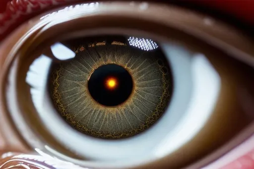 Prompt: Create the state-of-art image of an human eye: high-detailed {orbit,  sclera, conjunctiva, cornea, iris, the pupil, lens, the eyeball}, centered, fit in frame, sharp focus, harmony, high contrast, balance of tones, great detailed background, high resolution, UHD engine 5, HDR, Octane 3D, 256K.