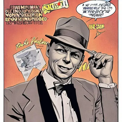 Prompt: Frank Sinatra as a comic book character
