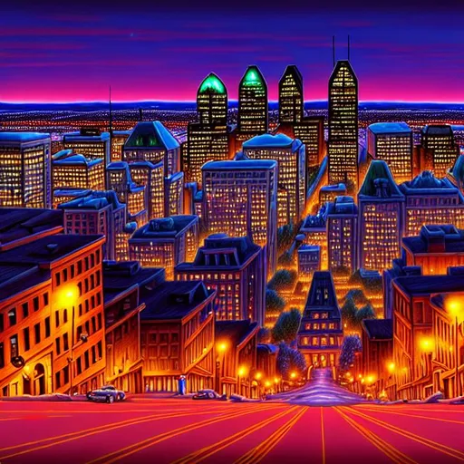 Prompt:  Extremely detailed Montreal, HDR, UHD, rhads, global illumination, Seth MacFarlane