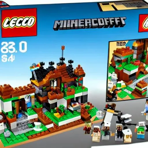 Prompt:  minecraft lego set