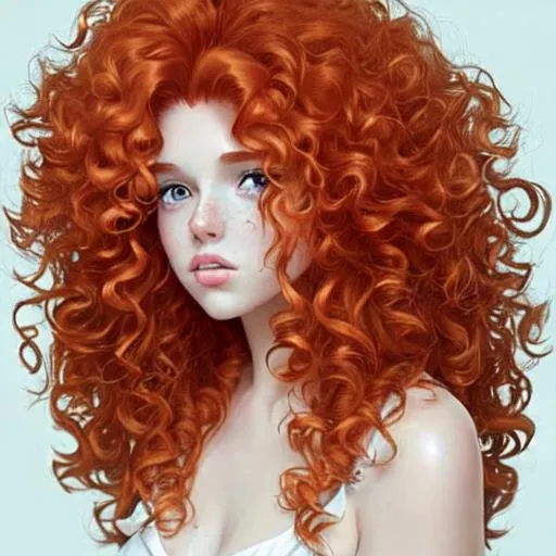 Big Hair Bushy Hair Curly Hair Frizzy Hair Huge Openart 6953