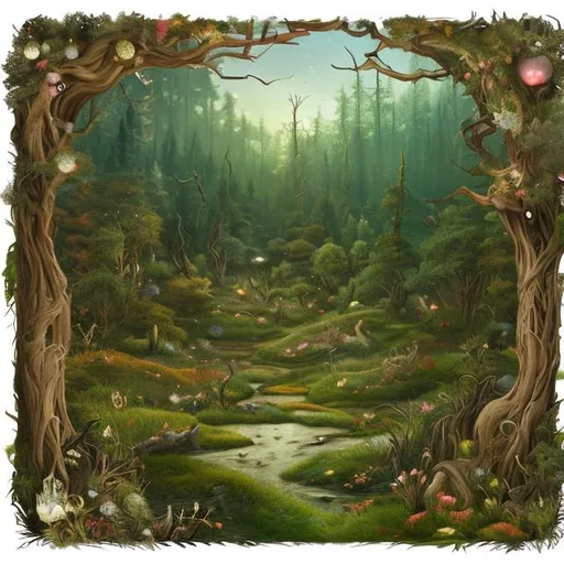 Prompt: create a photorealistic landscape of a forest inspired by Taylor Swift's folklore album

