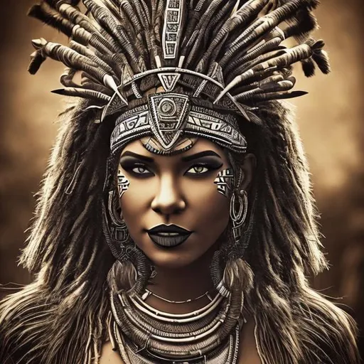 Prompt: Tribal queen 