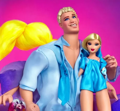 Prompt: Ken and Barbie 