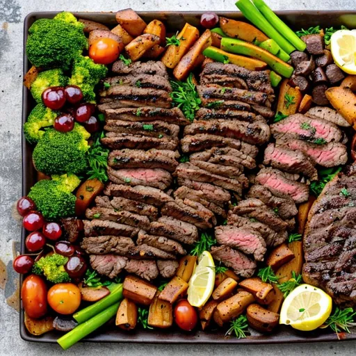 Prompt: steak platter
