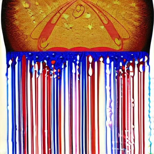 Prompt: drippings of euphoria raining down on planet reality