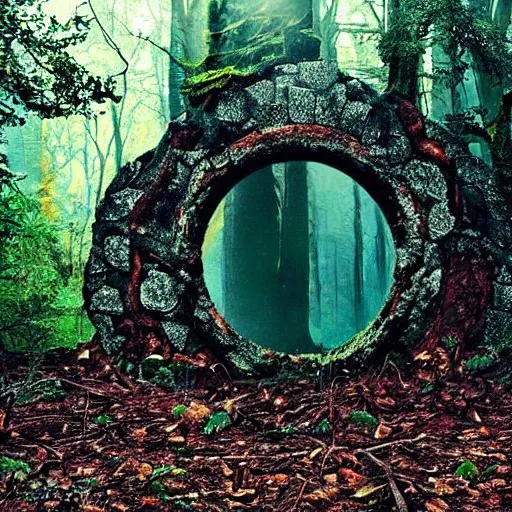 Prompt: Portal in the forest