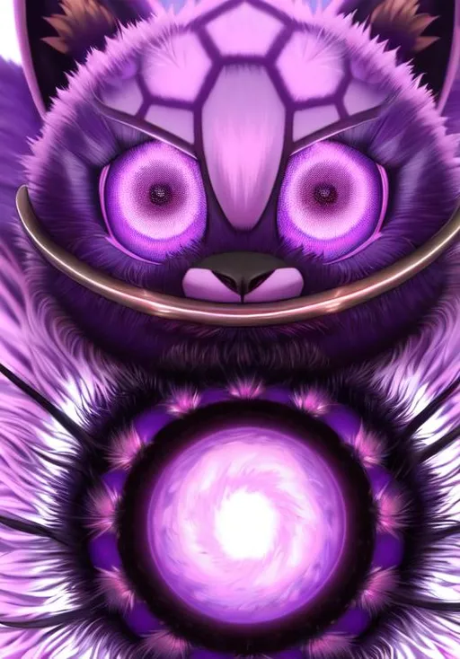 Prompt: UHD, , 8k,  oil painting, Anime,  Very detailed, zoomed out view of character, HD, High Quality, Anime, Pokemon, Venonat is an insect Pokémon with a spherical body covered in purple fur and two purple & pink hexagonal compound eyes. The fur releases a toxic liquid and it spreads when shaken violently off their bodies. A pink pincer-like mouth with two teeth, stubby forepaws, and a pair of two-toed feet are visible through its fur. Its limbs are light tan. There is also a pair of white antennae sprouting from the top of its head. Venonat's highly developed eyes act as radar units and can shoot powerful beams.

Venonat can be found in dense temperate forests, where it will sleep in the hole of a tree until nightfall. It sleeps throughout the day because the small insects it feeds on appear only at night. Both Venonat and its prey are attracted to bright lights.

Pokémon by Frank Frazetta