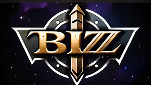 Prompt: Logo name "Bizz" in Warhammer 40K gothic style with space background