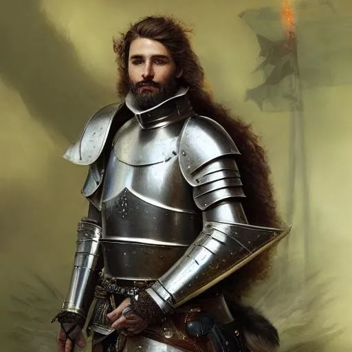 Prompt: Portrait of male warior in medival armor with intricate hair and with cute face,  perfect composition, hyperrealistic, super detailed, 8k, high quality, trending art, trending on artstation, sharp focus, studio photo, intricate details, highly detailed, by greg rutkowski